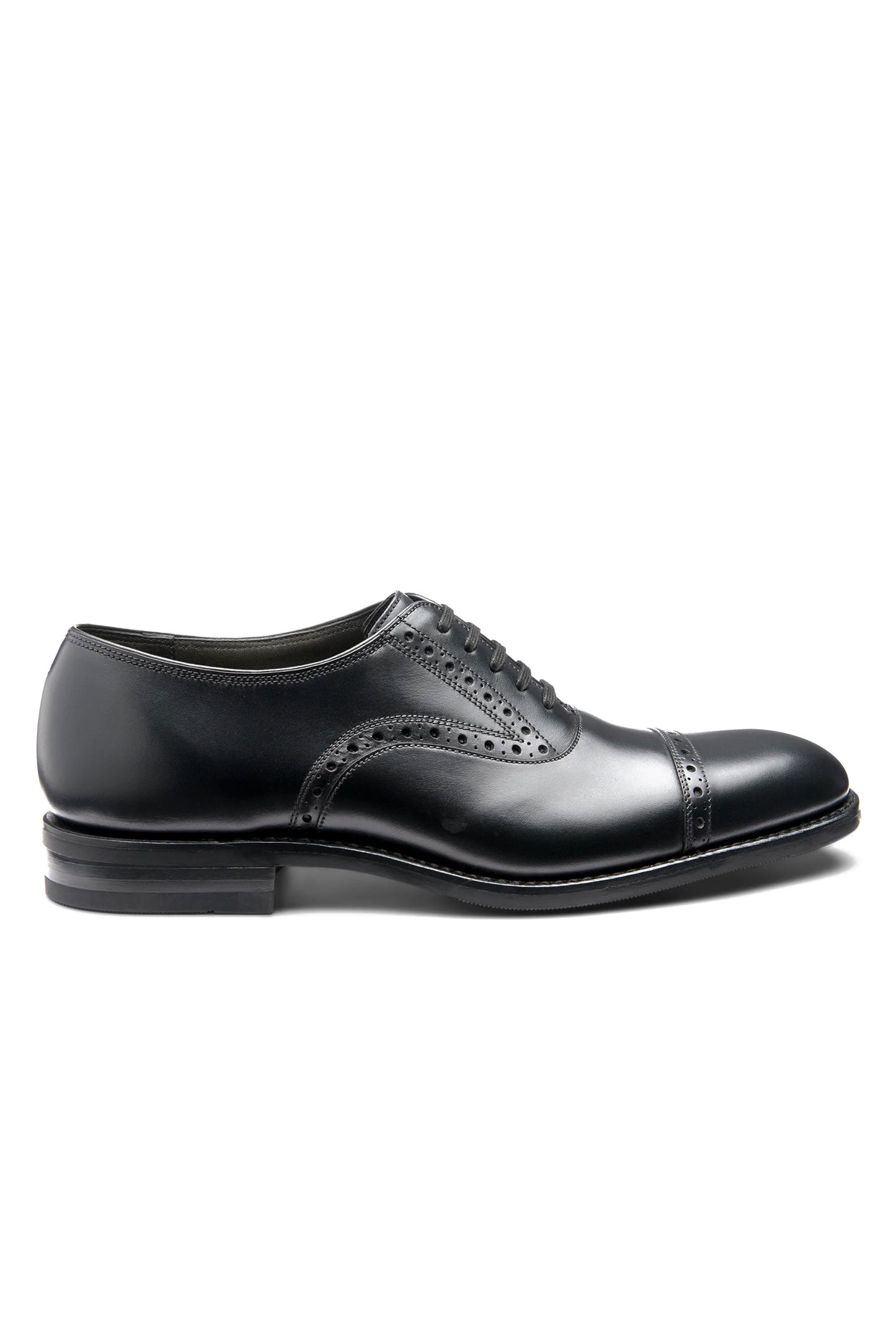 LOAKE KELLAR OXFORD SEMI BROGUE BLACK Loake Michael Stewart Menswear  Formal Shoes