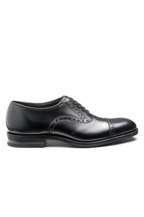 LOAKE KELLAR OXFORD SEMI BROGUE BLACK Loake Michael Stewart Menswear  Formal Shoes