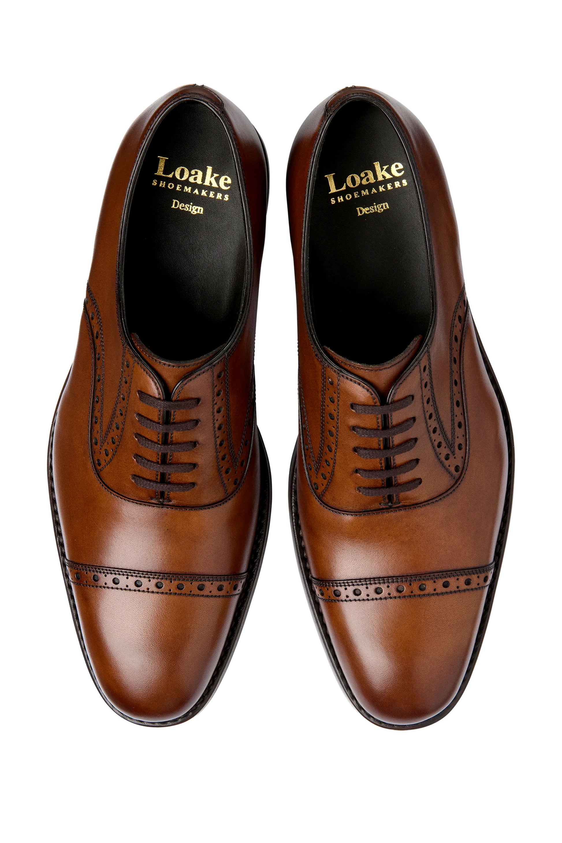 LOAKE KELLAR OXFORD SEMI BROGUE CEDAR Loake Michael Stewart Menswear  Shoes