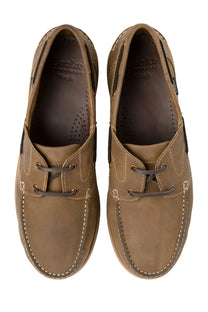 LOAKE PADSTOW BOAT SHOE BROWN NUBUCK Loake
