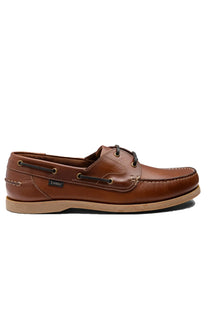 LOAKE PADSTOW BOAT SHOE BROWN WAXY Loake