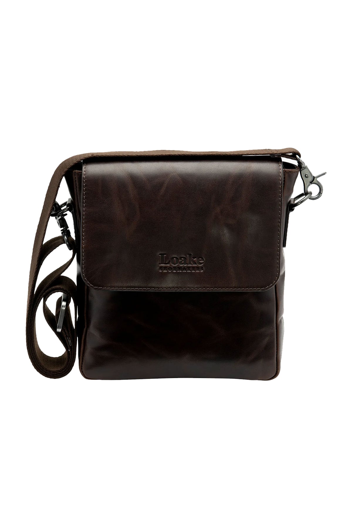 LOAKE STRATFORD MAN BAG BROWN VEG TANNED