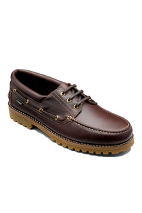 LOAKE WAXY BOAT SHOE DARK BROWN WAXY Loake Michael Stewart Menswear  Casual Shoes