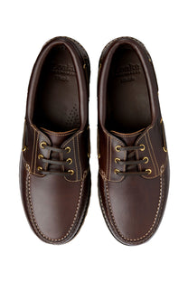 LOAKE WAXY BOAT SHOE DARK BROWN WAXY Loake Michael Stewart Menswear  Casual Shoes