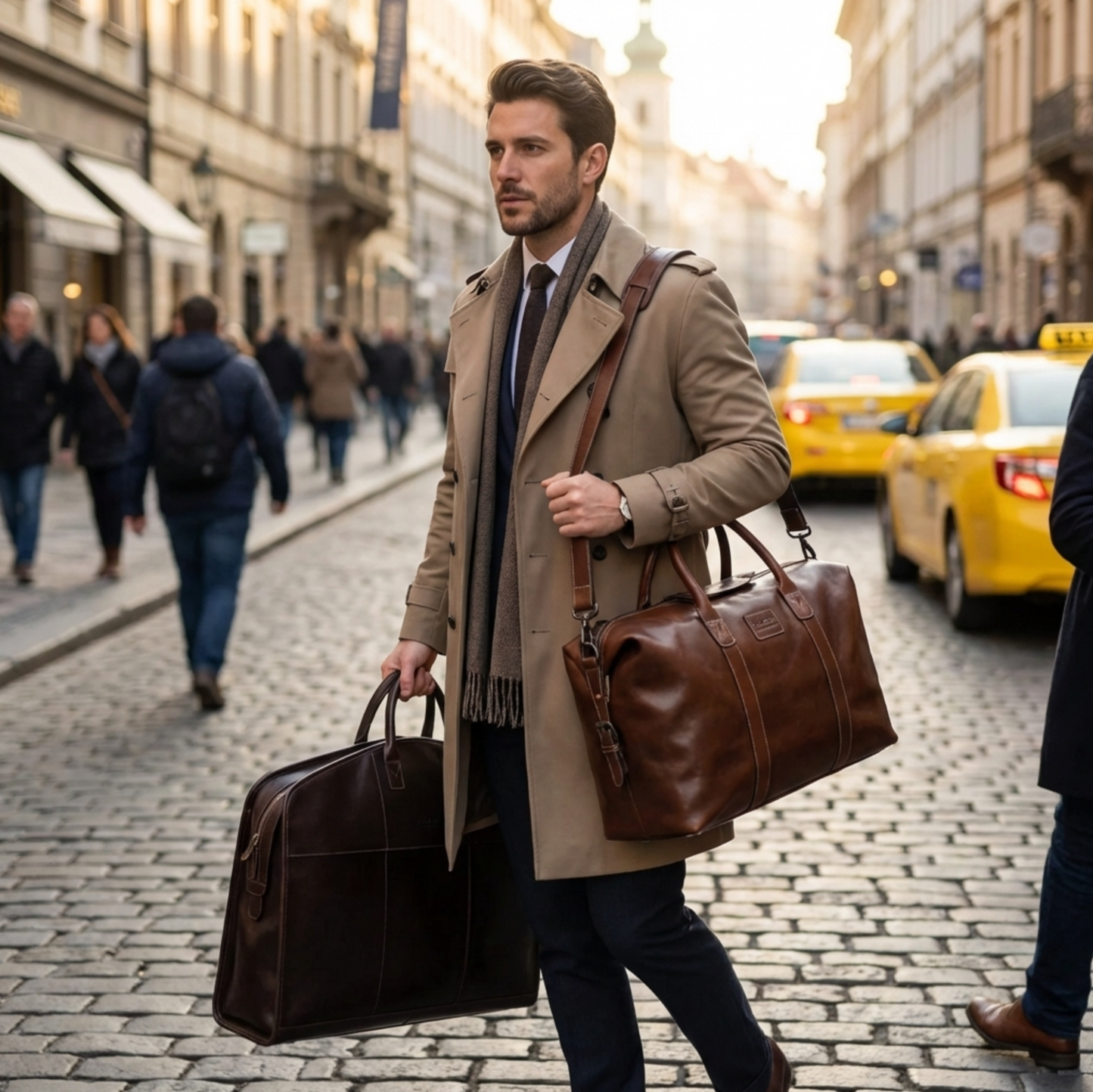 Loake London Suit Carrier Dark Brown Leather Loake