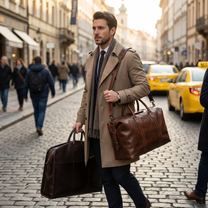 Loake London Suit Carrier Dark Brown Leather Loake