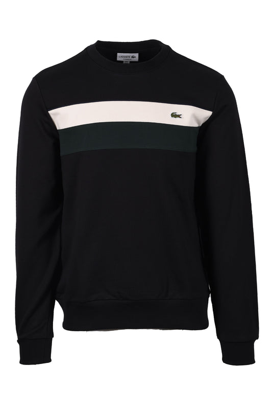 Lacoste Colour Block Sweatshirt Black/Cream/Green