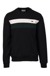 Lacoste Colour Block Sweatshirt Black/Cream/Green Lacoste