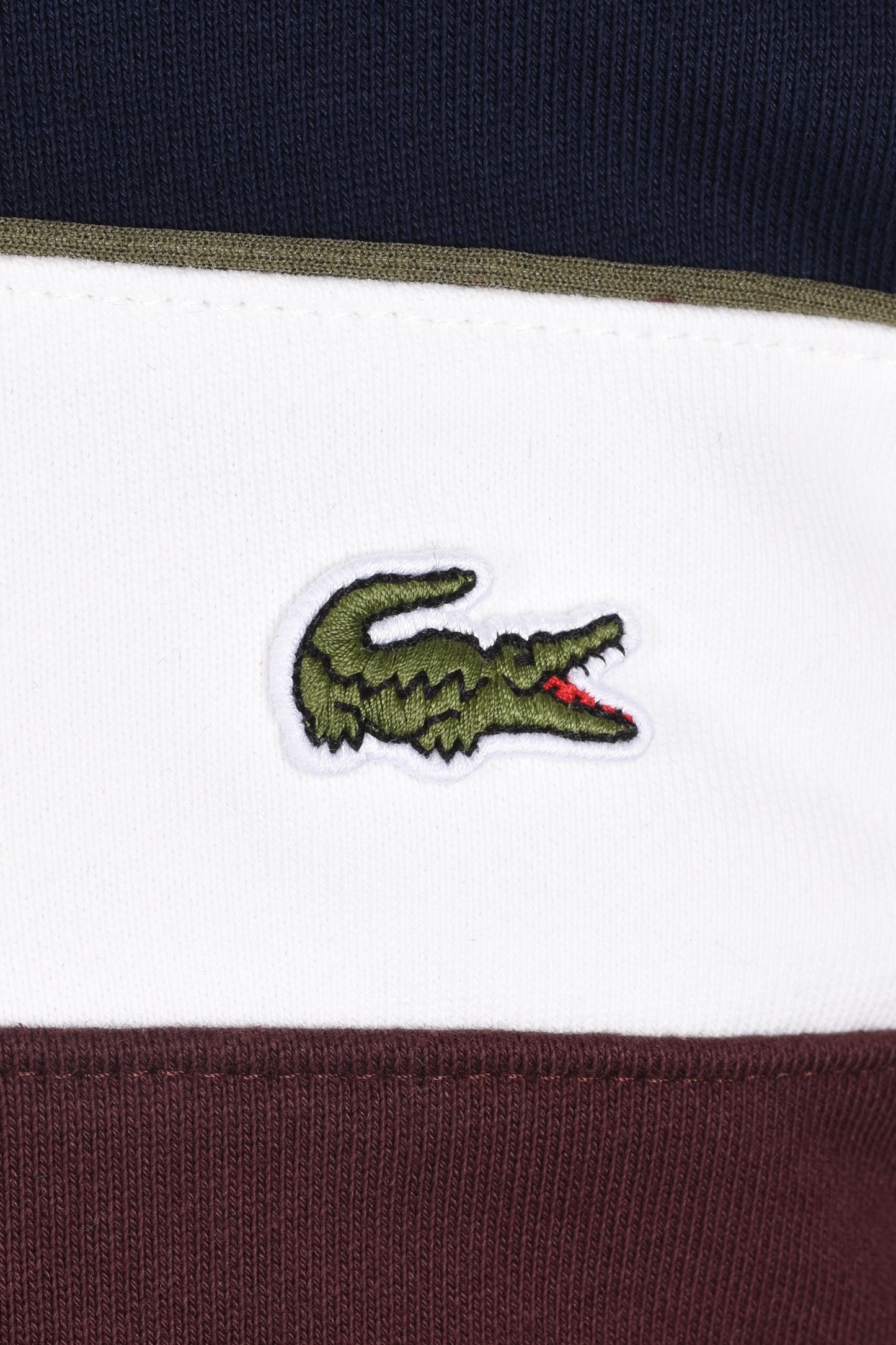 Lacoste Colour-Block Sweatshirt Navy/Cream/Brown