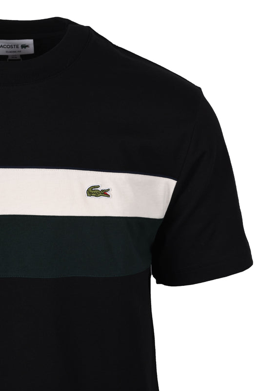 Lacoste Colour Block T-Shirt Black/Cream/Green