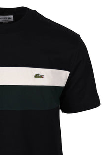 Lacoste Colour Block T-Shirt Black/Cream/Green Lacoste