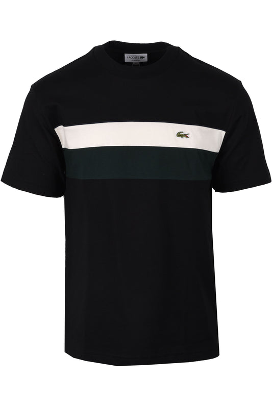 Lacoste Colour Block T-Shirt Black/Cream/Green