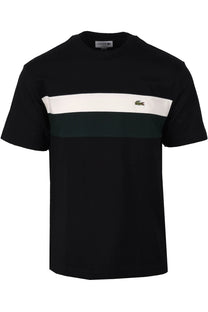 Lacoste Colour Block T-Shirt Black/Cream/Green Lacoste
