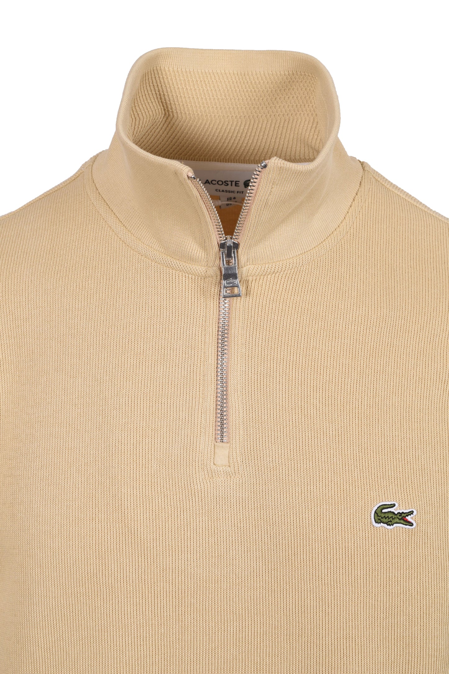 Lacoste HALF ZIP SWEATSHIRT BEIGE