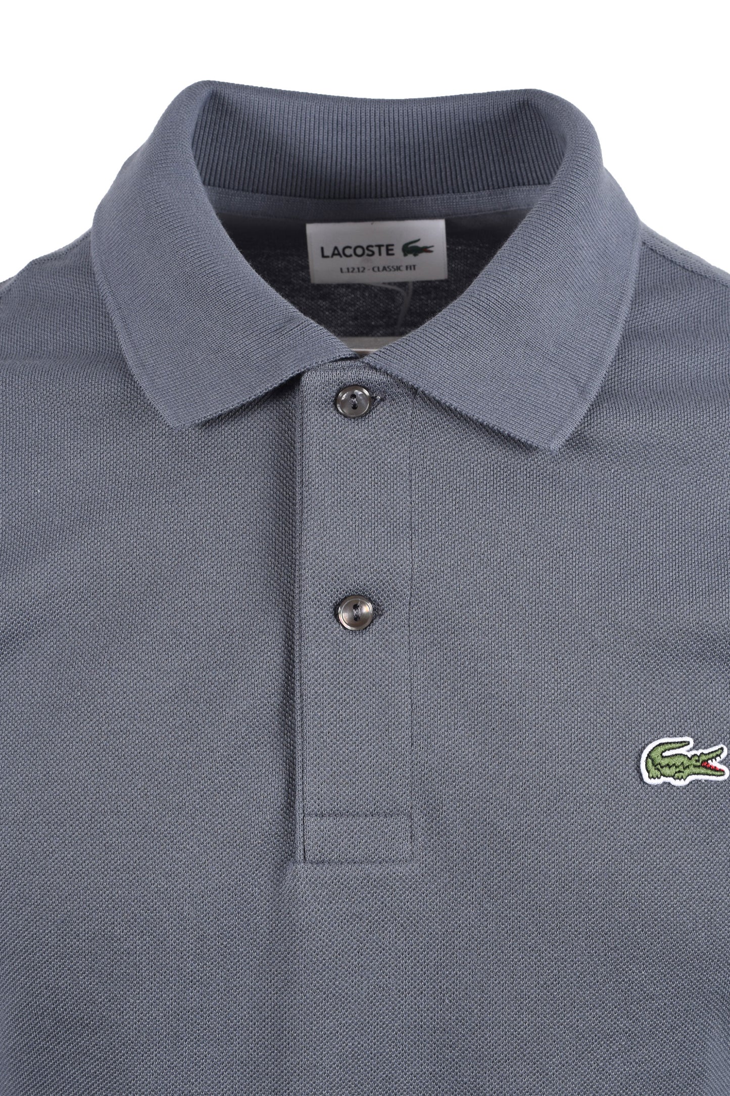 Lacoste L.12.12 Pique Cotton Polo Shirt GREY Lacoste Michael Stewart Menswear  Polo Shirts