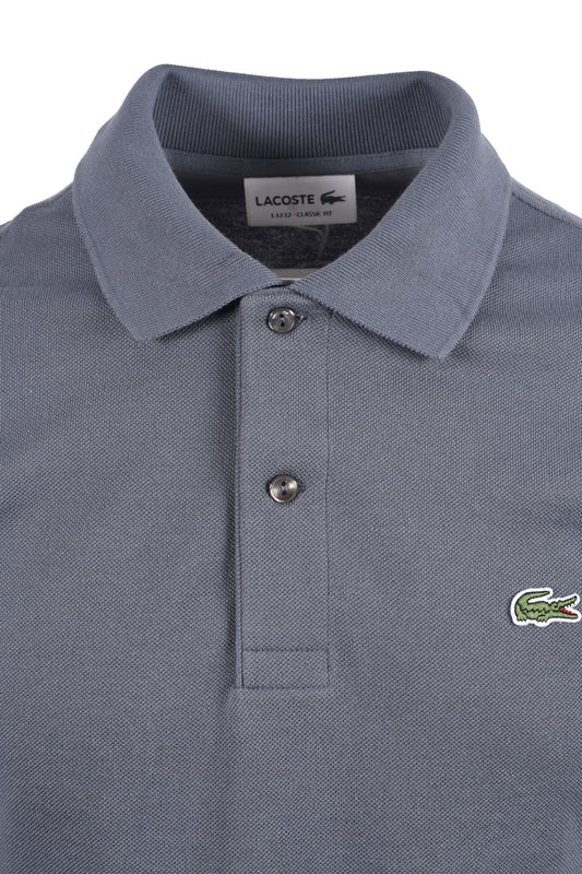 Lacoste L.12.12 Pique Cotton Polo Shirt GREY Lacoste Michael Stewart Menswear  Polo Shirts
