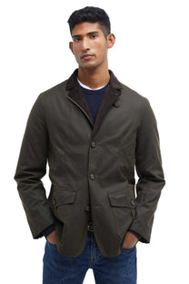 Barbour Lutz Wax Jacket Olive Barbour
