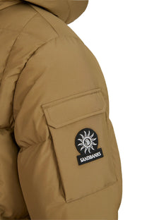 SANDBANKS ALPHA PUFFER JACKET LIGHT BROWN Sandbanks