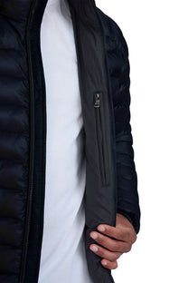 SANDBANKS HOODED RIPSTOP MICRO PUFFER JACKET NAVY Sandbanks