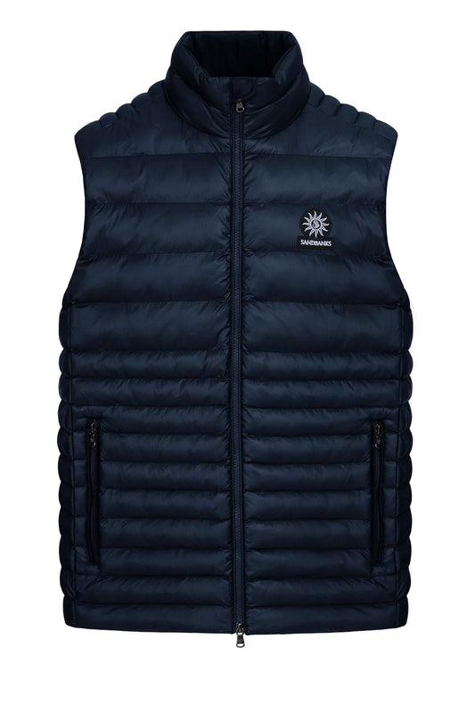 Sandbanks SANDBANKS RIPSTOP MICRO PUFFER GILET NAVY