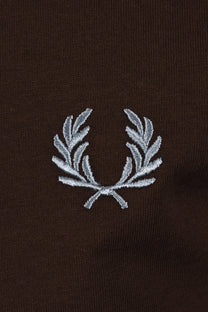 Fred Perry FRED PERRY TWIN TIPPED T-SHIRT BROWN TOBACCO/GREY Fred Perry