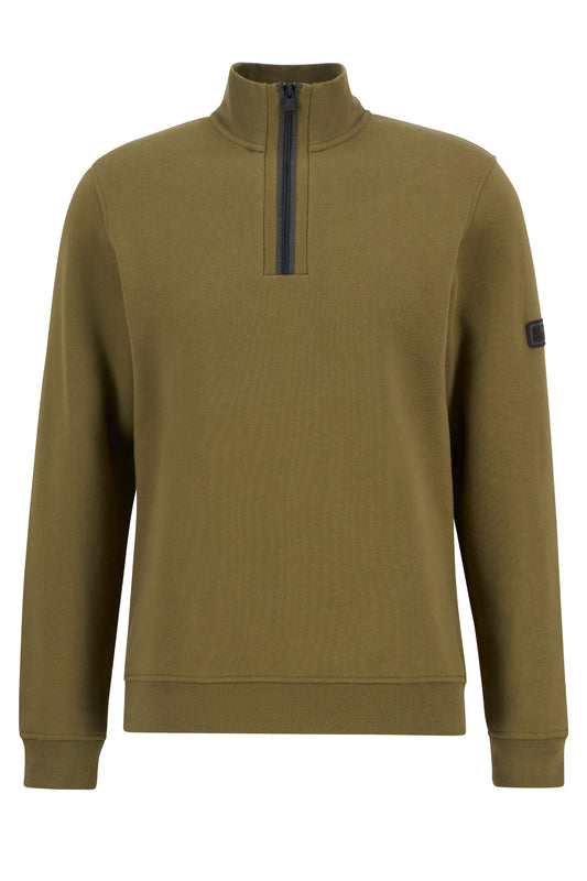 BARBOUR INTERNATIONAL RUFFORTH HALF ZIP LIGHT SAGE