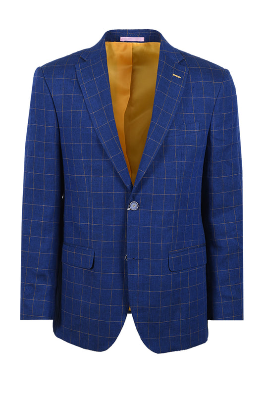 MAZZELLI JACKET BLUE YELLOW CHECK