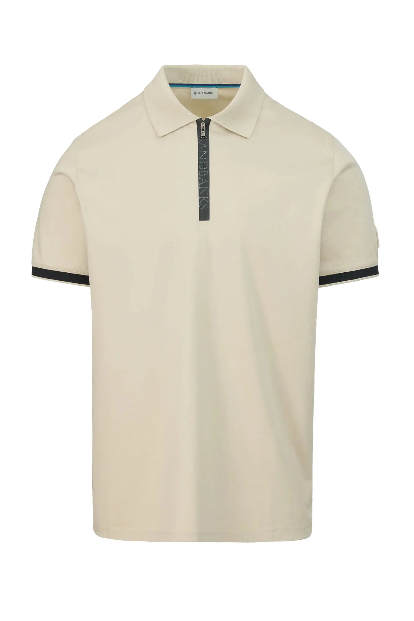 SANDBANKS SILICONE ZIP POLO STONE Sandbanks