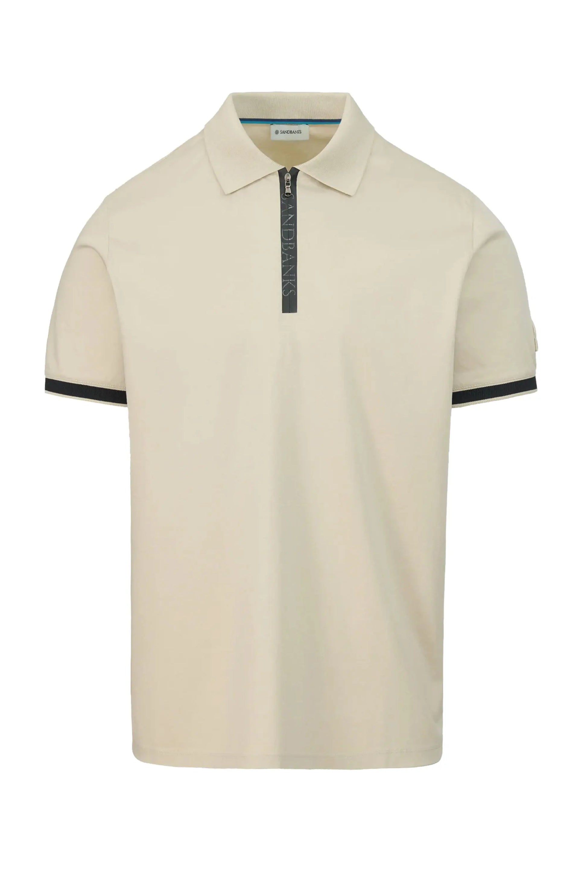 SANDBANKS SILICONE ZIP POLO STONE Sandbanks