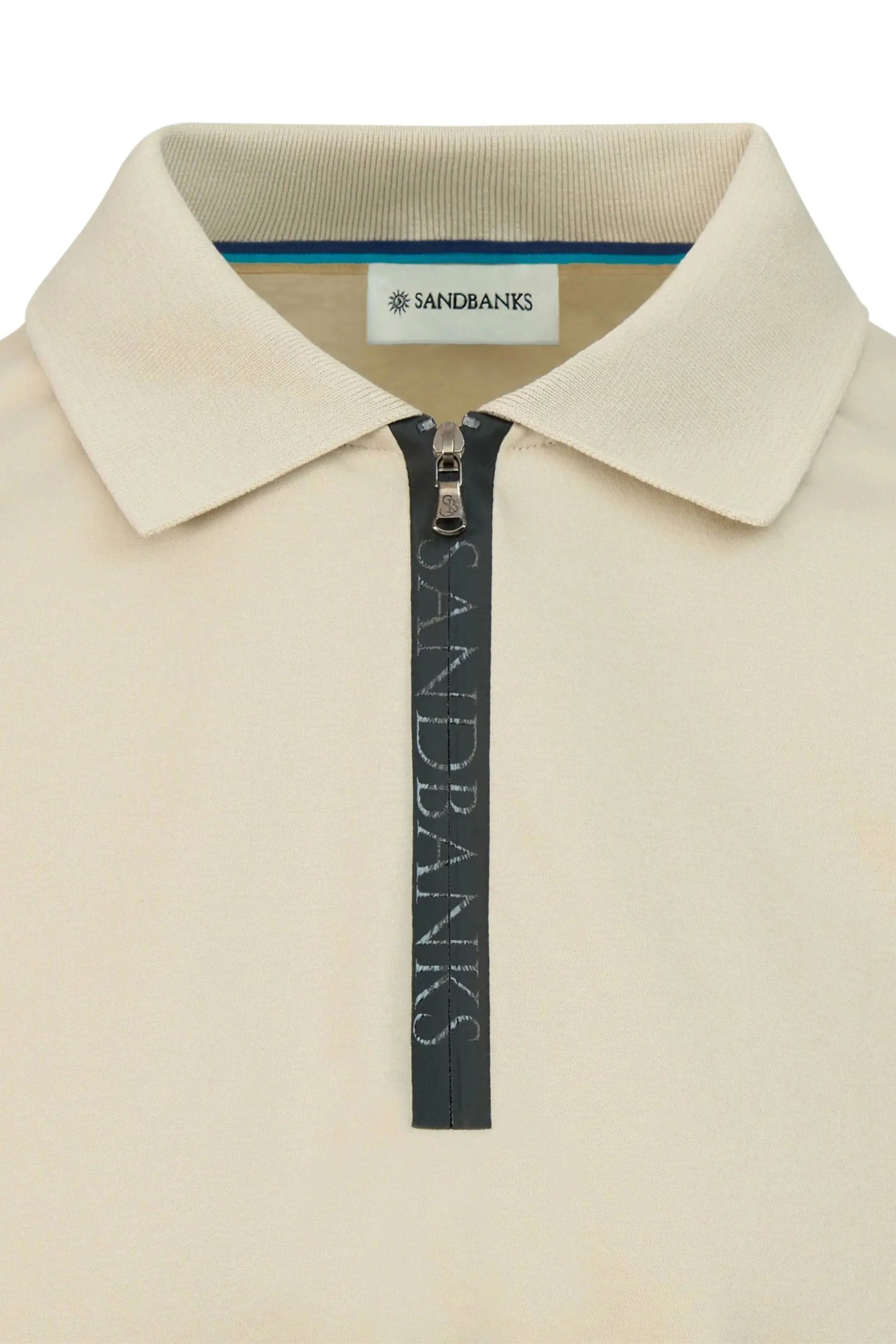 SANDBANKS SILICONE ZIP POLO STONE Sandbanks
