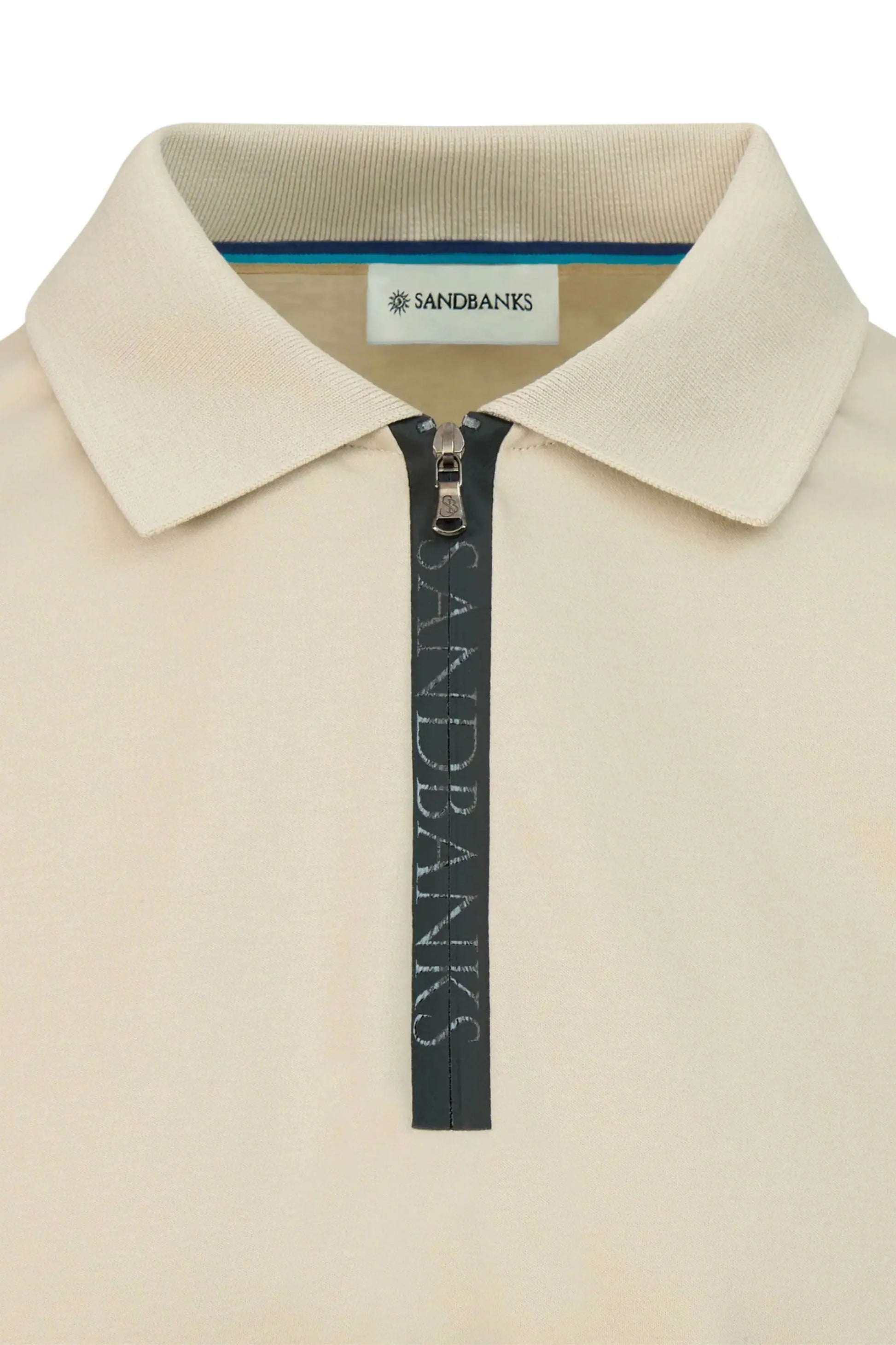 SANDBANKS SILICONE ZIP POLO STONE Sandbanks