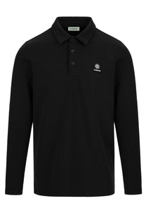 SANDBANKS MODAL LONG SLEEVE POLO BLACK Sandbanks