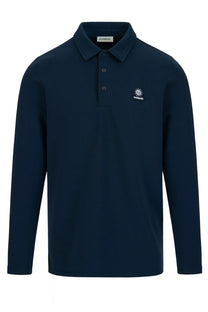 SANDBANKS MODAL LONG SLEEVE POLO NAVY Sandbanks
