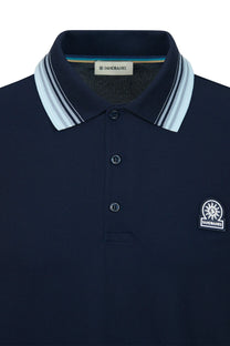 SANDBANKS GRADIENT RIB POLO NAVY Sandbanks