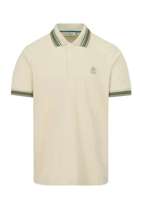 SANDBANKS GRADIENT RIB POLO STONE Sandbanks