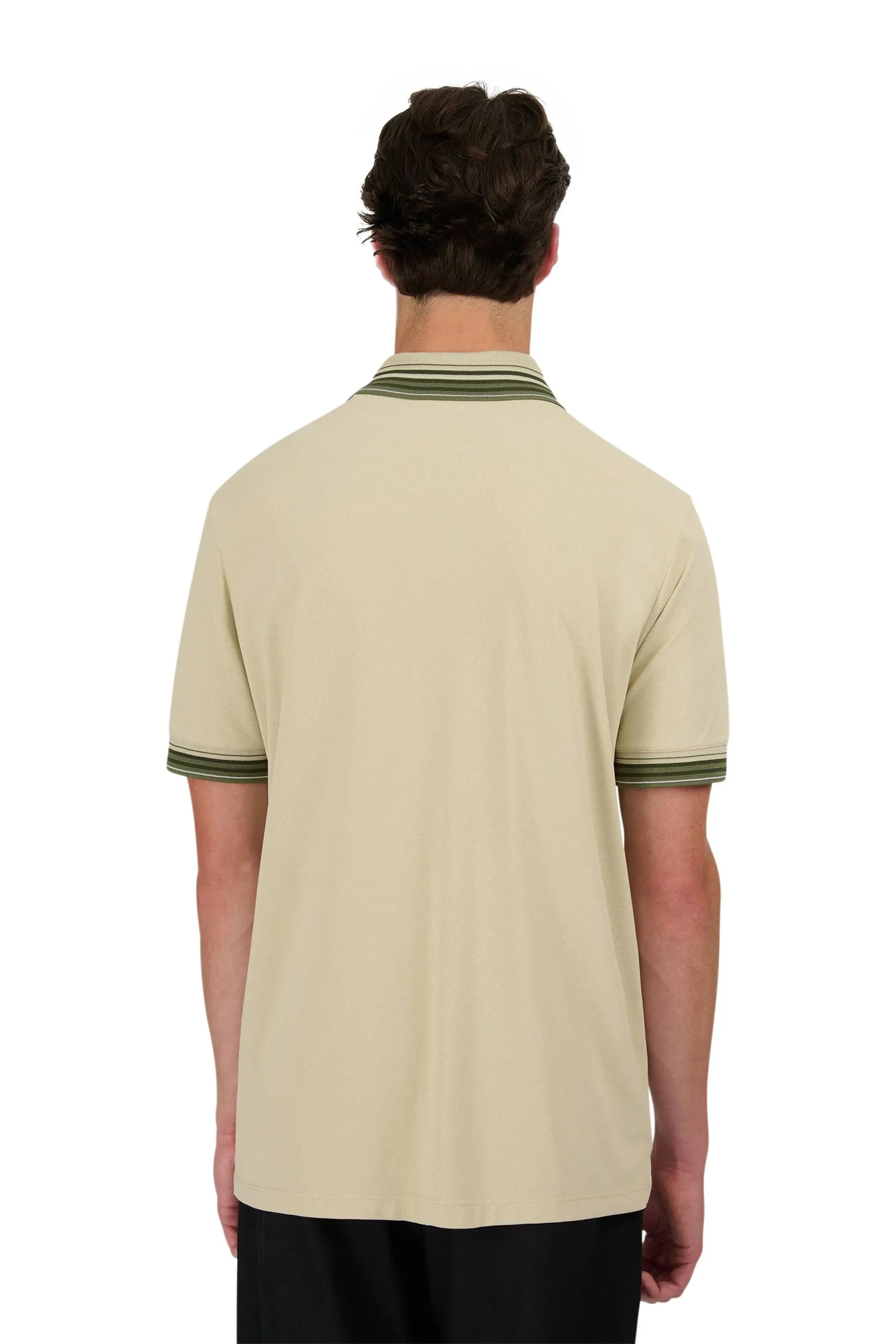 SANDBANKS GRADIENT RIB POLO STONE Sandbanks