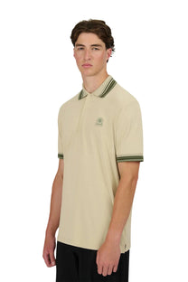 SANDBANKS GRADIENT RIB POLO STONE Sandbanks