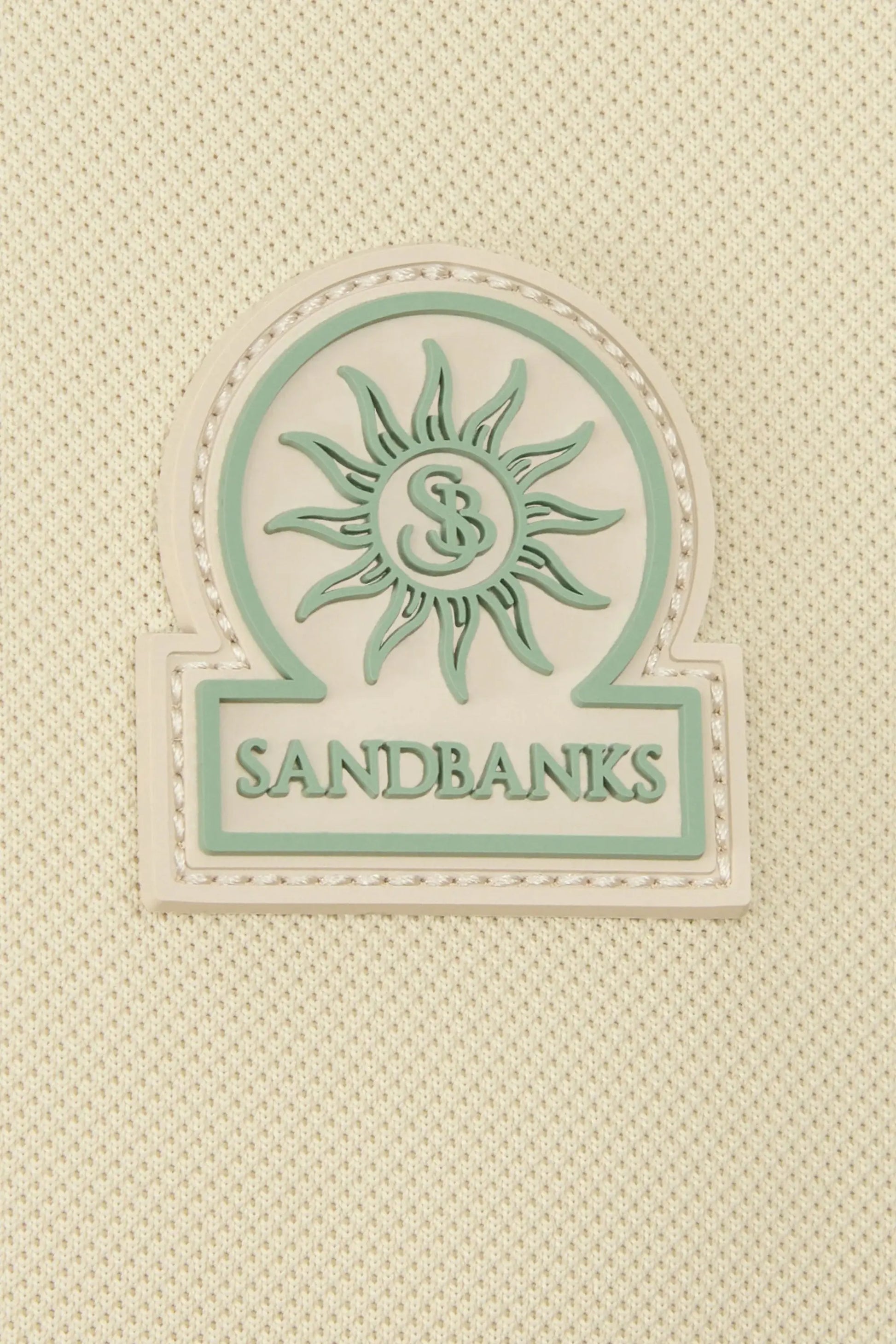SANDBANKS GRADIENT RIB POLO STONE Sandbanks