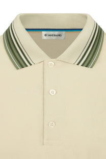 SANDBANKS GRADIENT RIB POLO STONE Sandbanks
