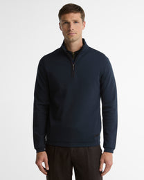 Barbour BARBOUR GUY HALF ZIP NAVY Barbour Michael Stewart Menswear  Knitwear