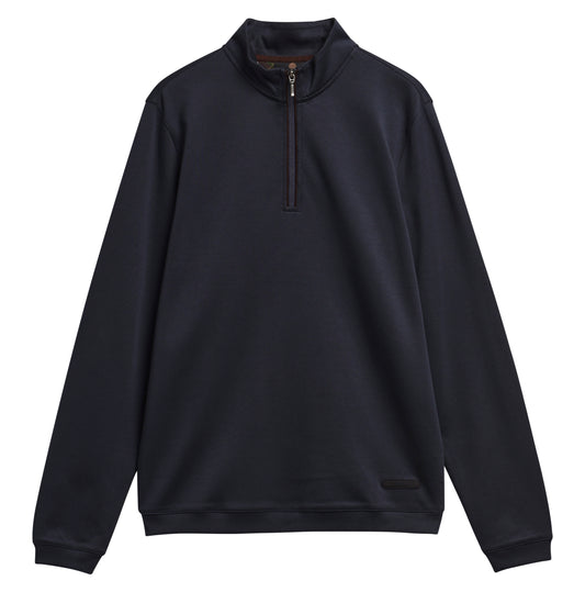 Barbour BARBOUR GUY HALF ZIP NAVY Barbour Michael Stewart Menswear  Knitwear