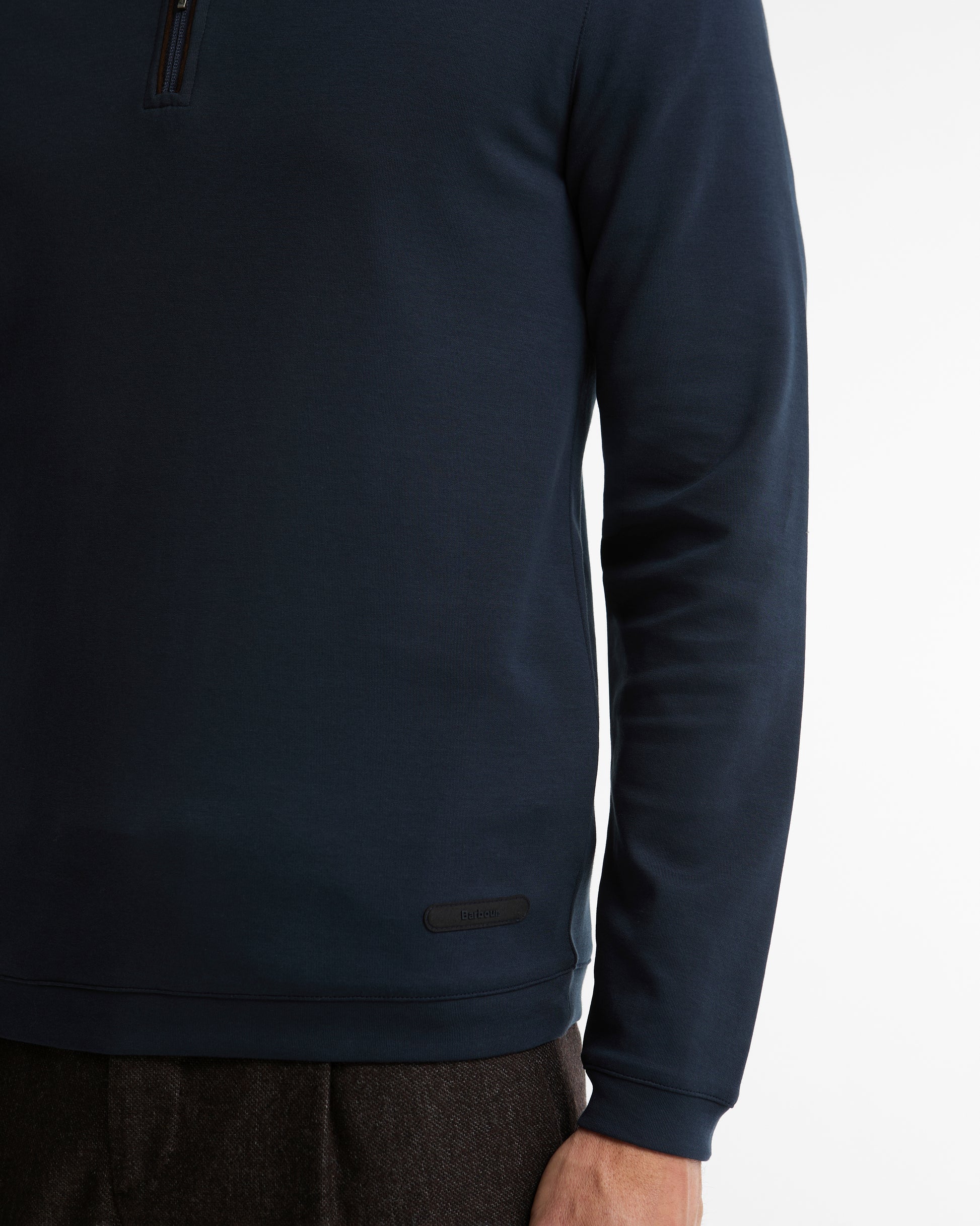 Barbour BARBOUR GUY HALF ZIP NAVY Barbour Michael Stewart Menswear  Knitwear
