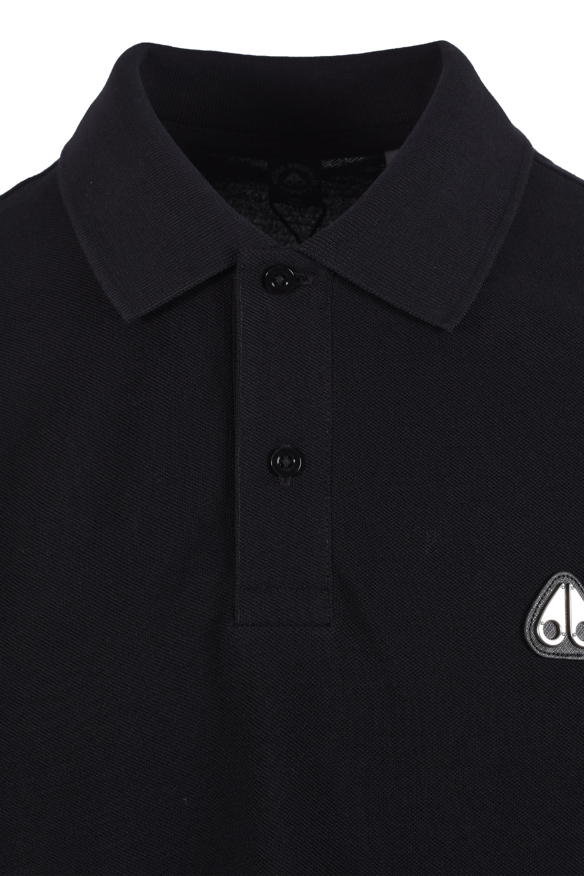MOOSE KNUCKLES EVERETT POLO SHIRT BLACK Moose Knuckles Michael Stewart Menswear  Polo Shirts