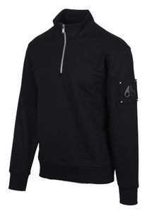 MOOSE KNUCKLES HARTSFIELD HALF ZIP BLACK Moose Knuckles