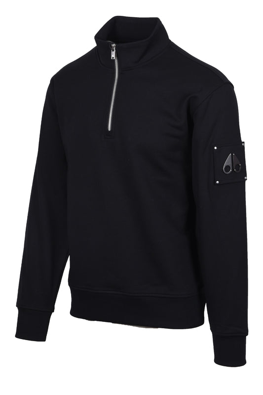 MOOSE KNUCKLES HARTSFIELD HALF ZIP BLACK