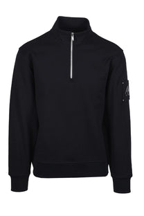 MOOSE KNUCKLES HARTSFIELD HALF ZIP BLACK Moose Knuckles
