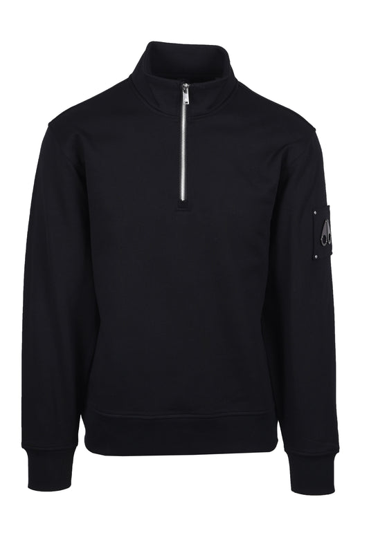 MOOSE KNUCKLES HARTSFIELD HALF ZIP BLACK