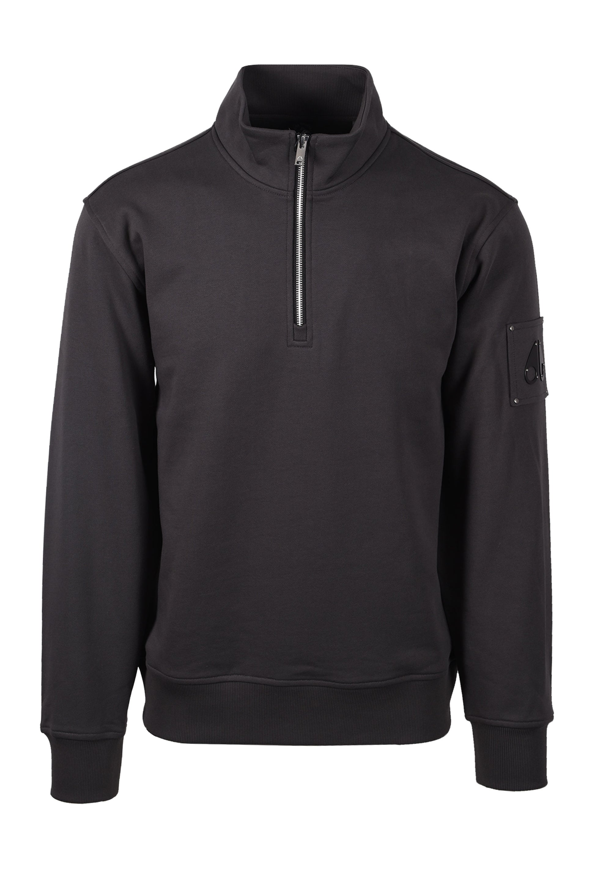 MOOSE KNUCKLES HARTSFIELD HALF ZIP CEMENT Moose Knuckles Michael Stewart Menswear  Sweatshirts