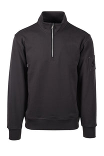 MOOSE KNUCKLES HARTSFIELD HALF ZIP CEMENT Moose Knuckles Michael Stewart Menswear  Sweatshirts