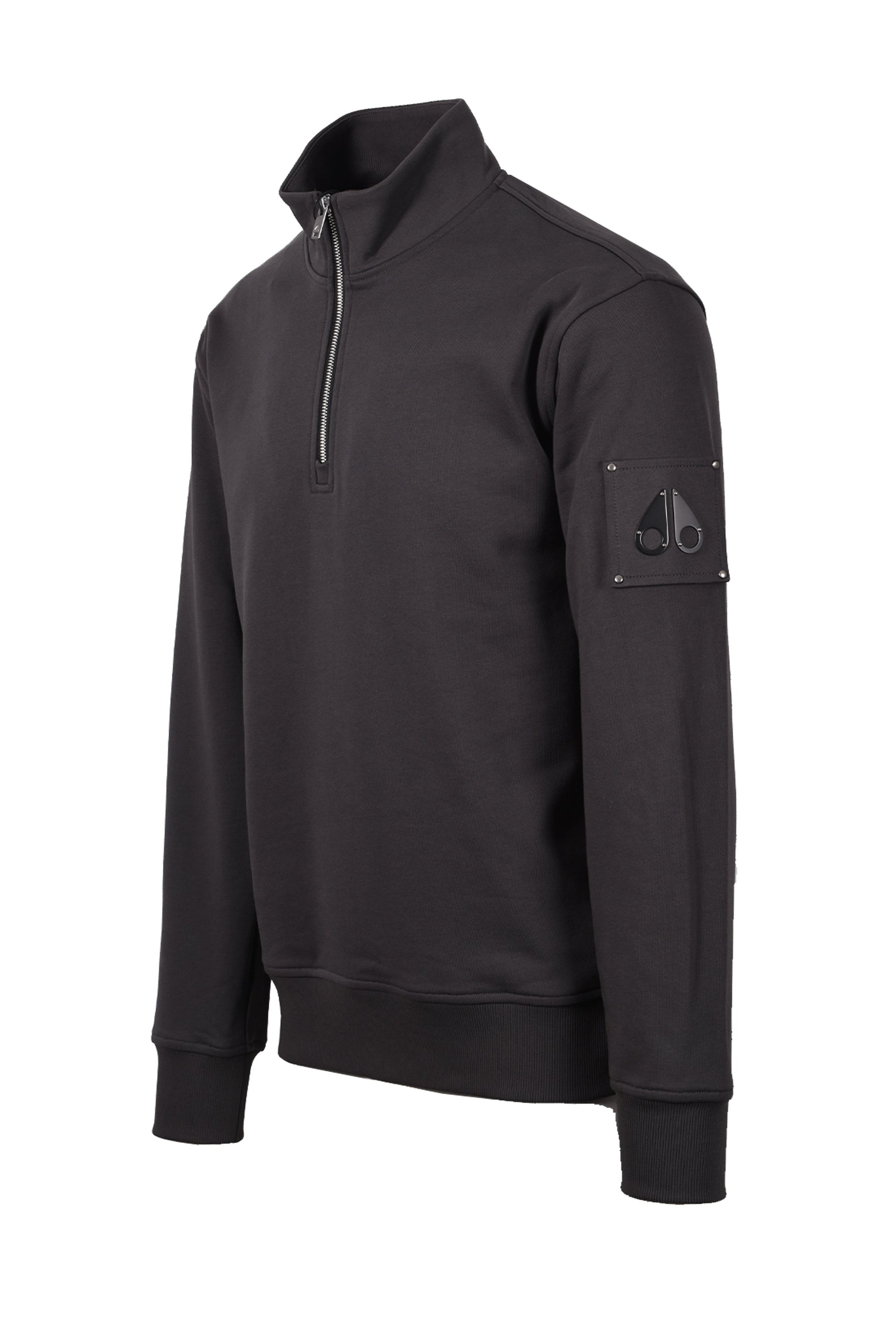 MOOSE KNUCKLES HARTSFIELD HALF ZIP CEMENT Moose Knuckles Michael Stewart Menswear  Sweatshirts
